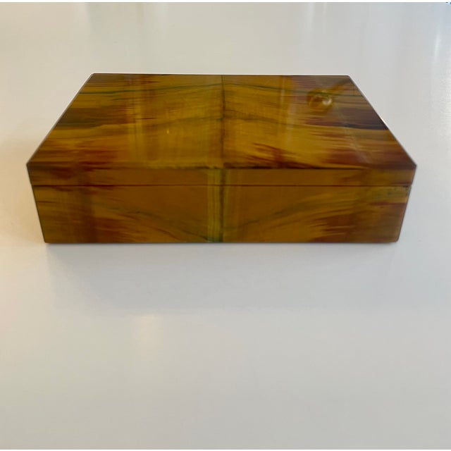 Mid-Century Modern Handmade Tiger's Eye Box, Italy, 1950s For Sale - Image 3 of 11