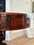 Brick Red Grand Vintage Regency Drum Table – Mahogany Finish Library & Living Room Accent For Sale - Image 8 of 12