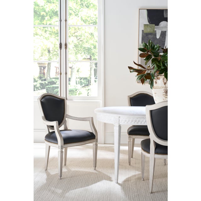 Century Furniture Tara Shaw for Century Furniture Lutetia Swedish Dining Table-Rubbedwhite For Sale - Image 4 of 5