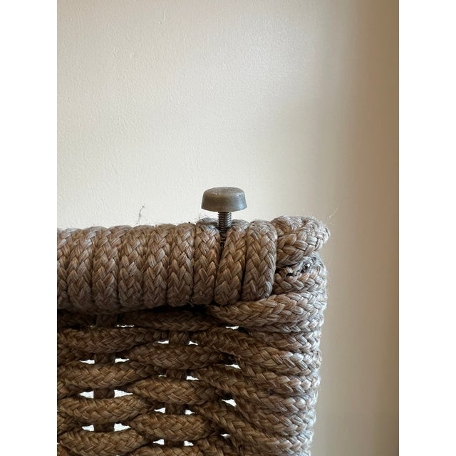 Baker McGuire Cuerda Counter Stool, Genuine Leather Seat, Rope Wrapped Aluminium Frame For Sale - Image 14 of 18