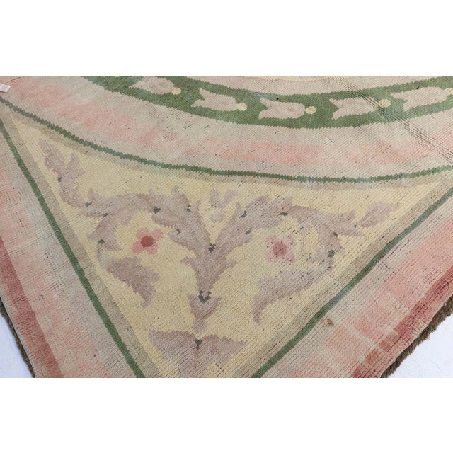 Peach 1920s French Savonnerie Rug in Neoclassical Style For Sale - Image 8 of 8