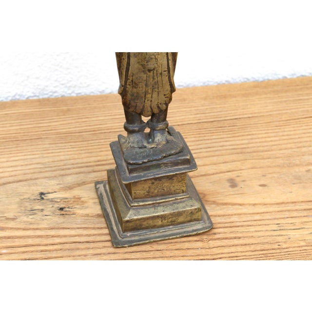 Tall Indian Lost-Wax Pavai Temple Icon For Sale - Image 9 of 12