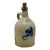 Antique 1870s American Peabody Massachusetts Blue Decorated 1 Gallon Stoneware Jug - Table Lamp Base Conversion For Sale