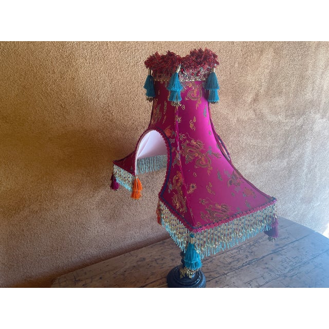 Contemporary Contemporary Penny Long Couture Eiffel Tower Lamp Shade For Sale - Image 3 of 10