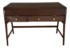 Mid Century Walnut Rolltop Secretary Desk by Sligh-Lowry