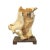 Brown Chinese Cypress Wood Carved Irregular Shape Happy Buddha Statue For Sale - Image 8 of 8