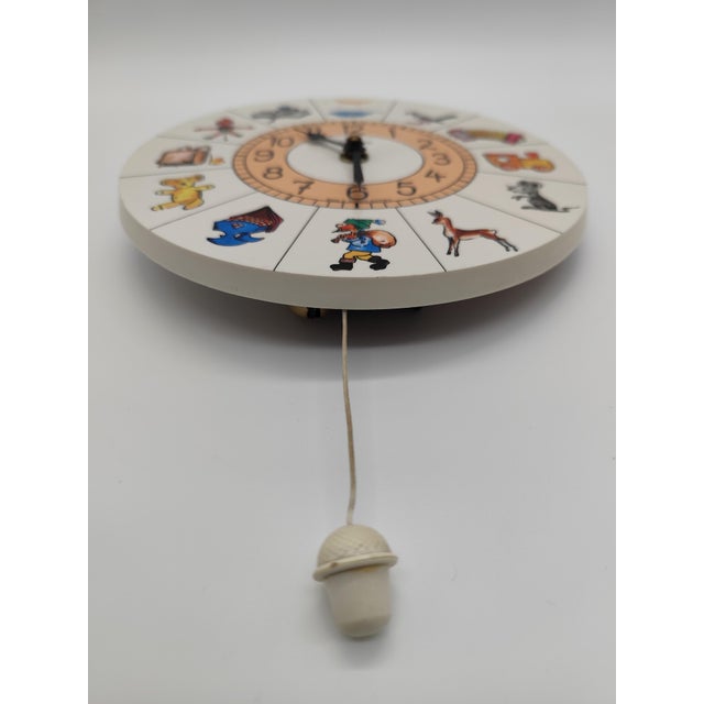 Vintage KB Electric wall clock with Reuge Swiss music box playing "Brüderchen komm tanz mit mir" (Little Brother, Come...