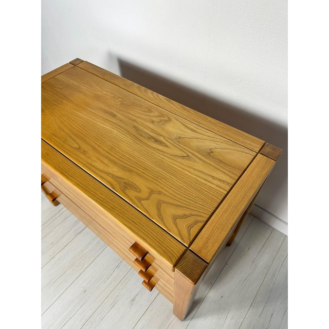 Beige Vintage French Chest of Drawers in Elm from Maison Regain, 1960s For Sale - Image 8 of 13