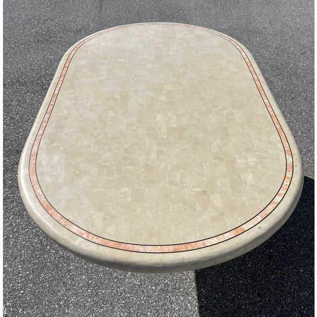 Tessellated Stone & Brass Dining Table Manor of Maitland Smith For Sale In West Palm - Image 6 of 12