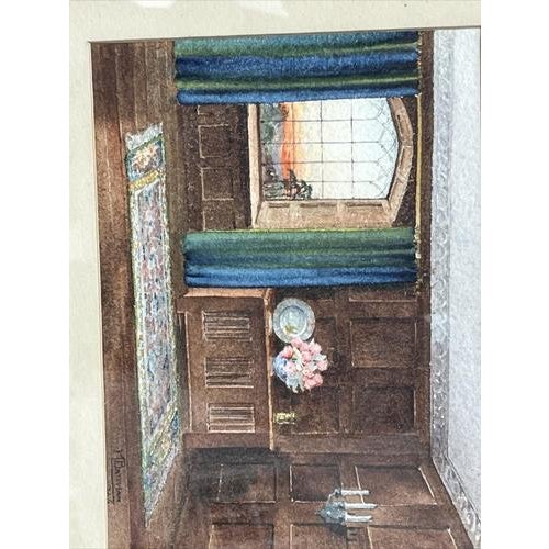 M Bateman, Grand Hall, Watercolor For Sale - Image 4 of 10