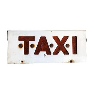 Vintage Taxi Sign, 1970s For Sale