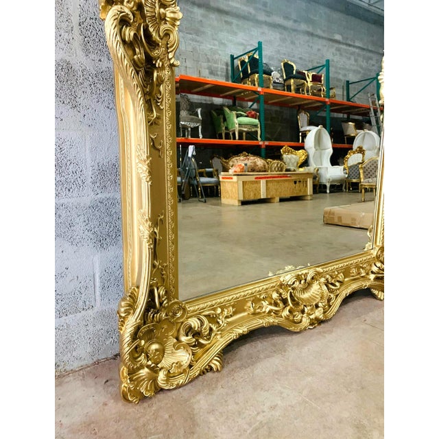 French Style Baroque Wall Mirror – 7.5 Ft Tall For Sale - Image 9 of 9