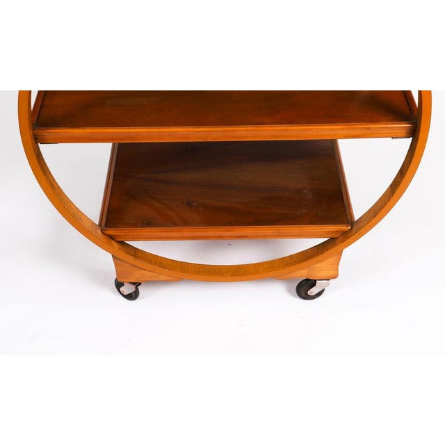 Antique 20th Century Art Deco Figured Walnut Serving Trolley, 1920s For Sale - Image 9 of 12