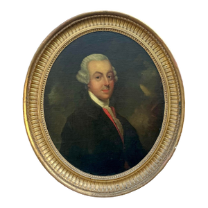 Vintage Boho Original Oil Painting of Noble Man