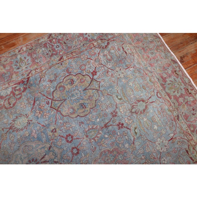 Antique Zabihi Collection Persian Yazd Carpet - 5'11" x 8'9" For Sale - Image 9 of 9
