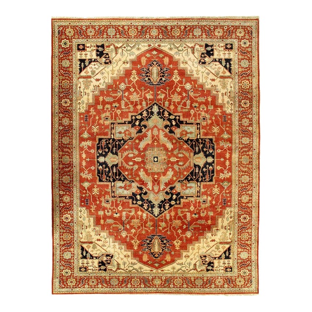 Pasargad DC Fine Hand Knotted Persian Serapi Design Rug For Sale