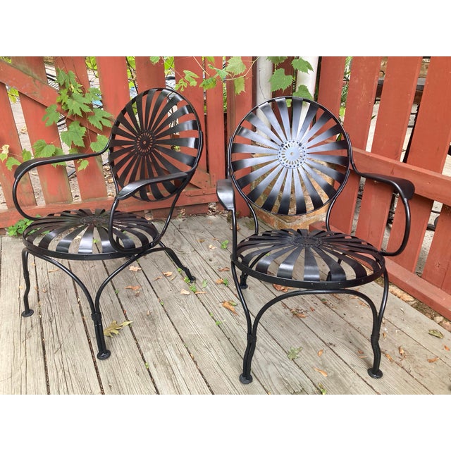 Francois Carre Antique Petite Patio Loungers - Set of 2, Attributed For Sale - Image 11 of 11