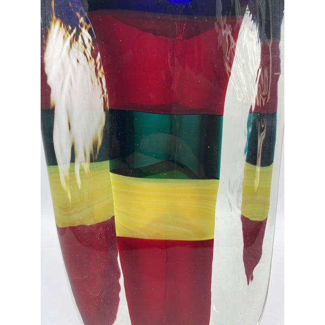 Fasce Sommerso Vase by Fulvio Bianconi for Venini, 1998 For Sale - Image 3 of 7
