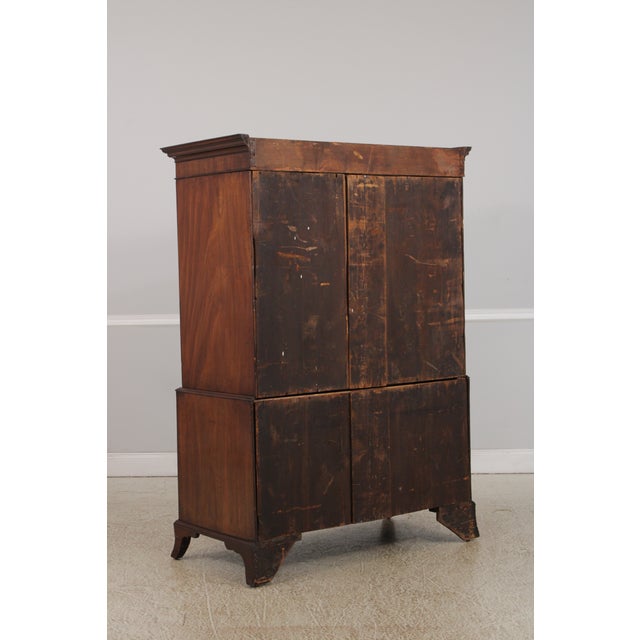 Antique 19th Century Chippendale Style Mahogany Chest on Chest For Sale - Image 12 of 12
