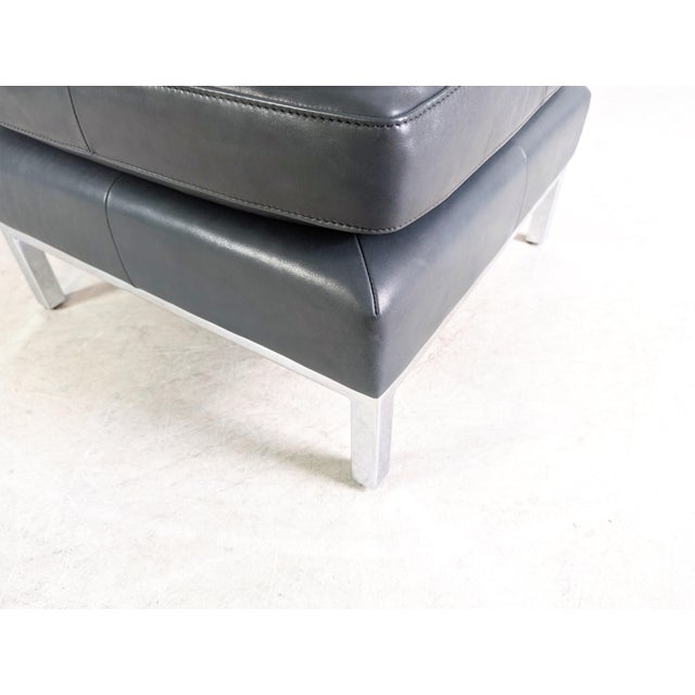 DS-0040 Ottoman in Black Leather from de Sede For Sale - Image 6 of 8