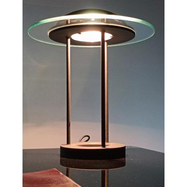 Black Saturn Lamp attributed to Robert Sonneman for George Kovacs, 1980s For Sale - Image 8 of 13