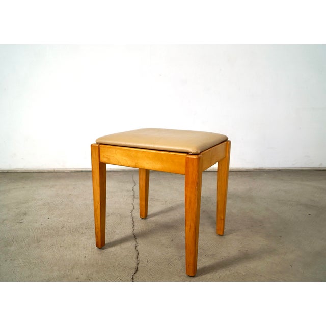 1950’s Mid-Century Modern Birch Piano Stool For Sale In Los Angeles - Image 6 of 12