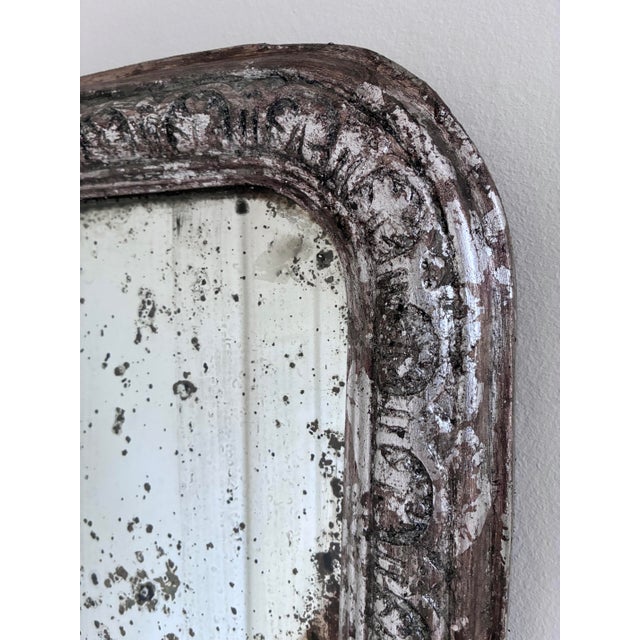 French Antique French Louis Philippe Silvered Giltwood Mirror – Late 19th Century For Sale - Image 3 of 10