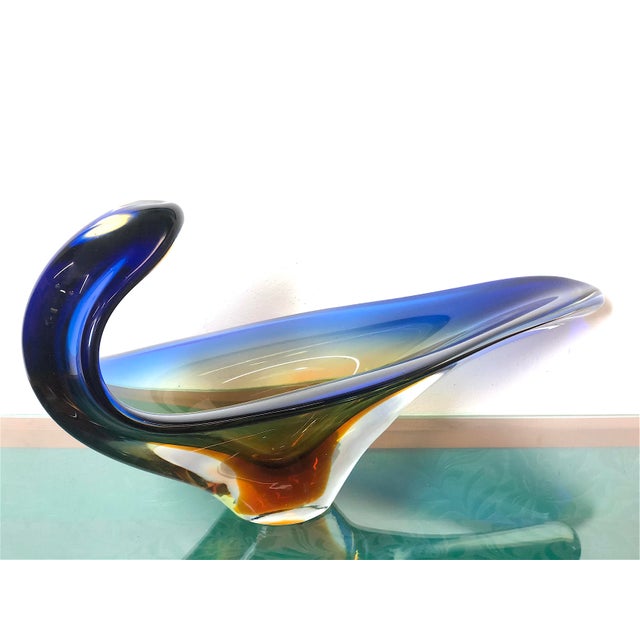 Vintage Sommerso Murano Glass Catchall, 1960s For Sale - Image 6 of 12