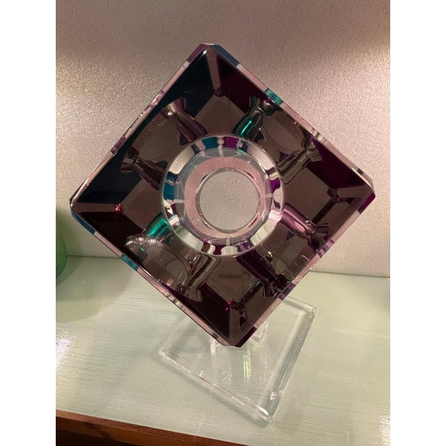 1990s Shlomi Haziza Colorful Lucite Prismatic Modern Table Sculpture For Sale - Image 5 of 12