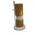 Mid-Century Brass and Wood Lamp, 1980s For Sale