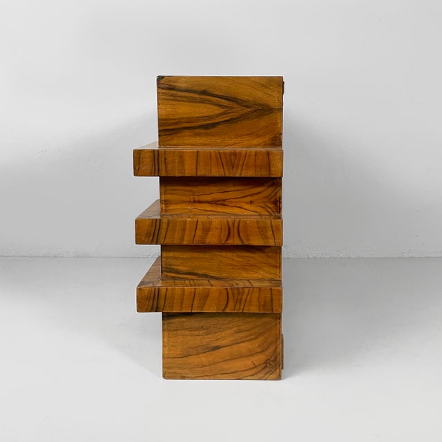 Italian Art Deco Wooden and Metal Table Clock, 1930s For Sale - Image 4 of 15