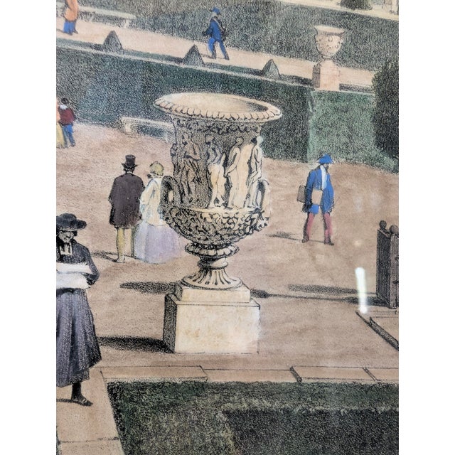 Antique C. 1861 Hand-Colored View of the Palace of Versailles – Paris Dans Sa Splendeur by Henri Charpentier For Sale - Image 4 of 8