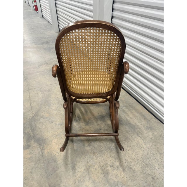 Thonet Bentwood Rocking Chair Hand Caned Seat | Poland For Sale In Fayetteville, AR - Image 6 of 7