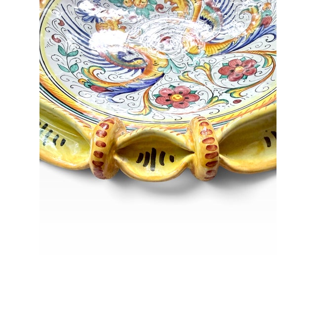 Ceramic Vintage Sberna Deruta Raffaellesco Sculptural Maiolica Centerpiece Bowl For Sale - Image 7 of 11