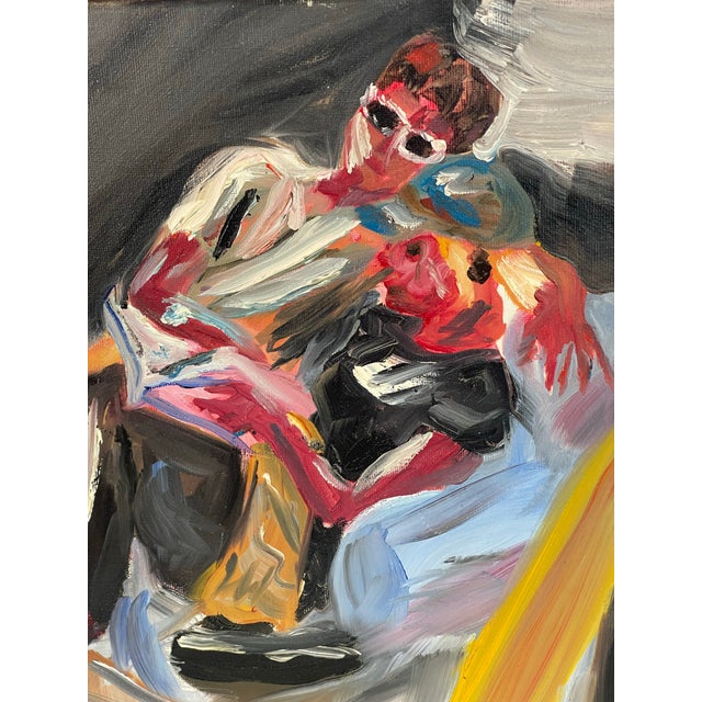 Original Expressionist Figurative Painting on Canvas For Sale - Image 4 of 10