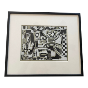 1940s "Nick Carter" 1947 by Steve Wheeler. Tempura and Ink on Paper.