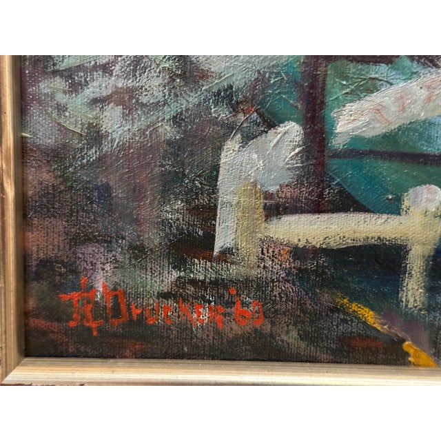 "Hyde Park (Neighborhood) Art Center, Chicago, Il, 1960" Oil Painting by Ruth L. Drucker For Sale In West Palm - Image 6 of 11