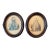 Pair of Vintage Framed French Historical Costume Prints After Hippolyte Paquet Carved Oval Wood Frames European Fashion Illustrations For Sale