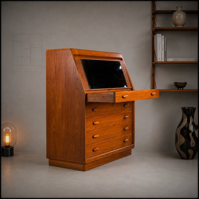 Mid-Century Modern Teak Secretary from Dyrlund, Denmark, 1960s For Sale - Image 17 of 18