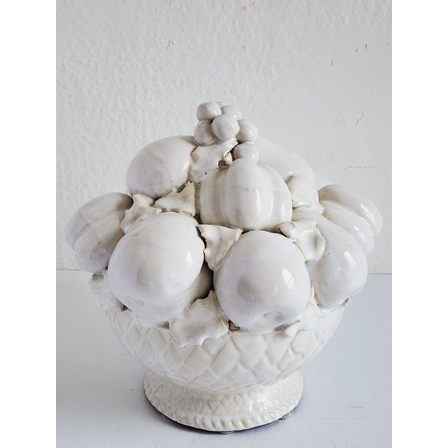 French Country Vintage Italian Ceramic Fruit Topiary For Sale - Image 3 of 12