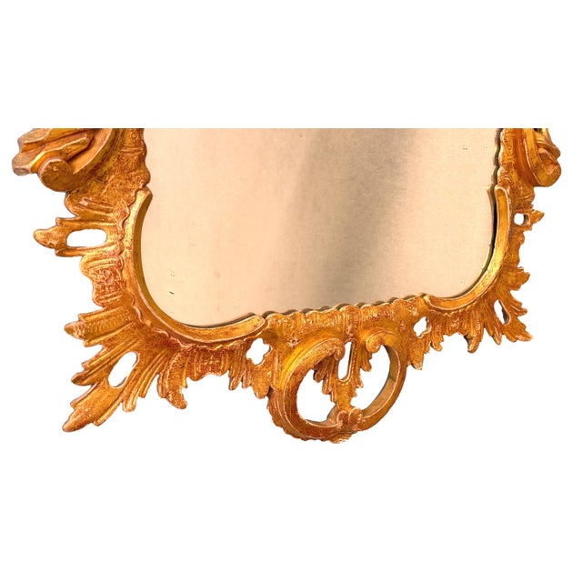 Gold 18th Century Rococo Chippendale Giltwood Wall Mirrors, 1760, Set of 2 For Sale - Image 8 of 16