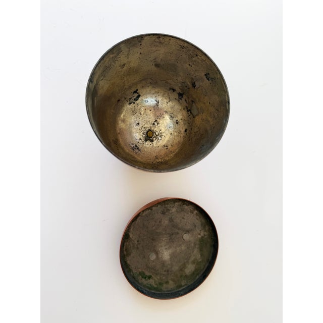 Antique Victorian English Copper Ice Cream Mould, Lidded Dessert Pot For Sale In Buffalo - Image 6 of 6