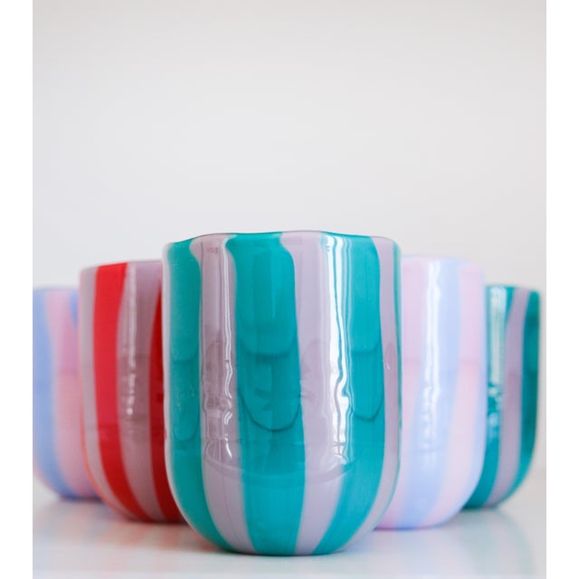 Murano Glasses by Mariana Iskra for Ribes Studio, Set of 6 For Sale - Image 10 of 15