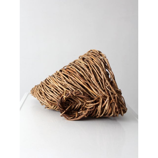 Vintage Woven Cornucopia Basket For Sale - Image 13 of 14