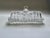 Vintage Art Deco style heavy transparent cut crystal covered Butter Dish, Cheese Dish. Featuring a rectangular glass flat...