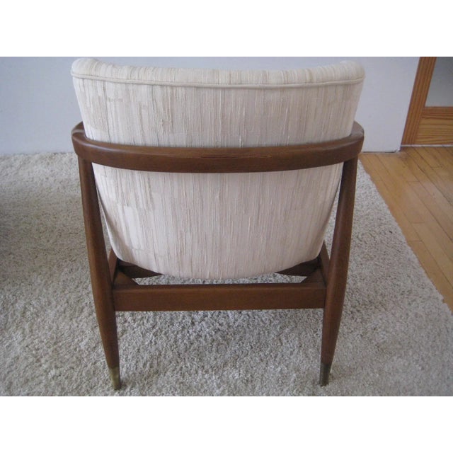 Mid-Century Walnut Sculptural Arm Chairs - A Pair 1960s For Sale - Image 10 of 13