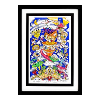 Charles Fazzino, Jetsons Take Las Venus, 3d Mixed Media, Signed by Fazzino, Hanna and Barbera, 1994 For Sale