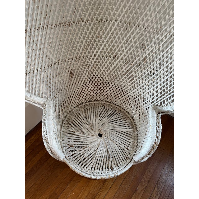 Vintage Painter Wicker Peacock Chair For Sale - Image 4 of 12