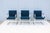 Metal Ludwig Mies Van Der Rohe Brno Flat Bar Chairs in Blue Fabric by Gordon, Set of 3 For Sale - Image 7 of 18