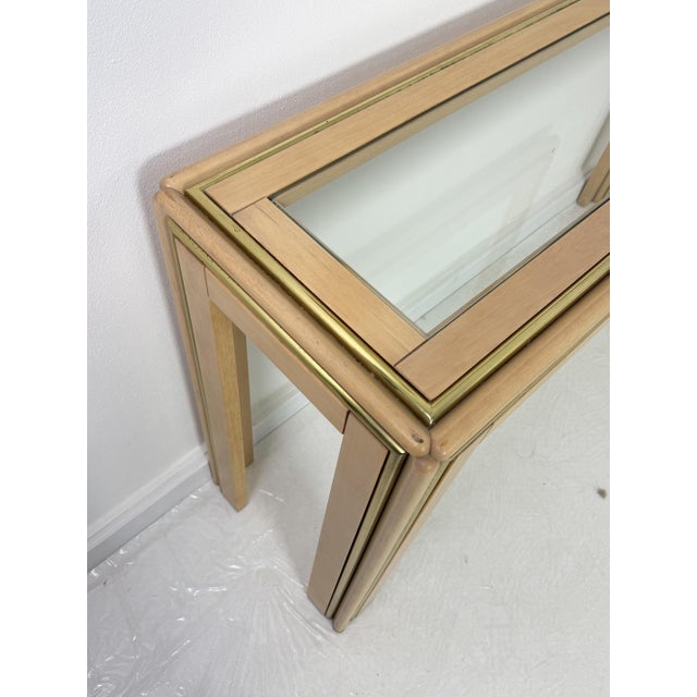 Vintage Italian Console Tables and Mirror in the style of Aldo Tura, 1970s, Set of 2 For Sale - Image 13 of 16
